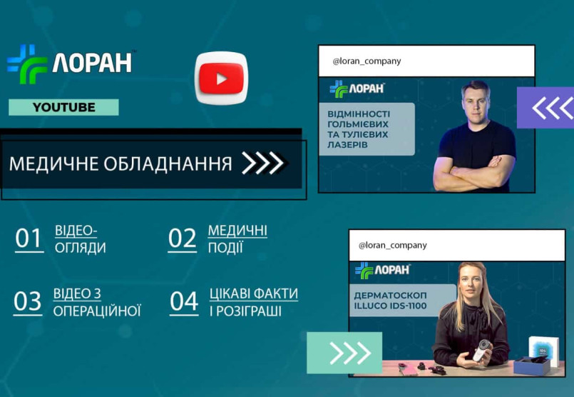 ЛОРАН на YouTube: Дізнайтеся все про медичне обладнання